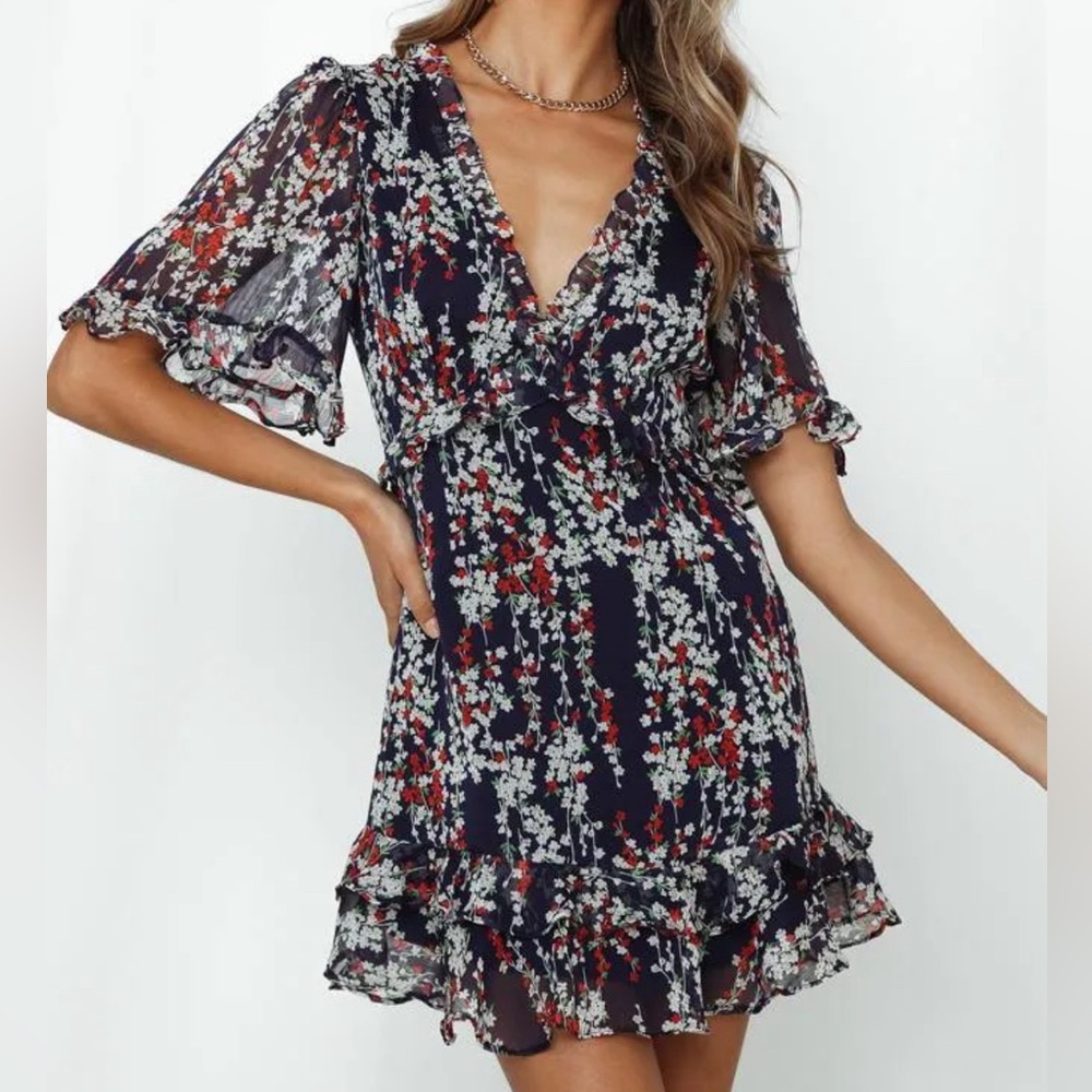 HELLO MOLLY - LIVING IN A FANTASY DRESS NAVY